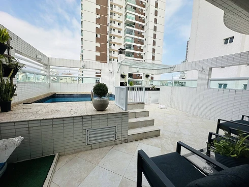 Cobertura Duplex de 2 Suítes com Piscina na Pompéia - Cobertura em Pompéia, Santos - Foto 2