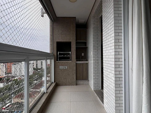 Apartamento de 2 Dormitórios com Varanda Gourmet no Marapé Santos - Apartamento em Marapé, Santos - Foto 2