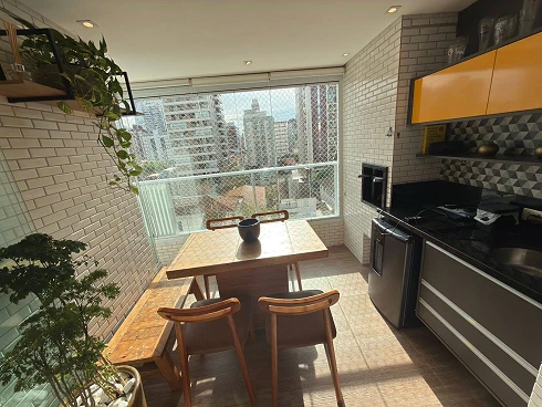 Apartamento de 2 Dormitórios com Varanda com Churrasqueira - Pompéia - Apartamento em Pompéia, Santos - Foto 1