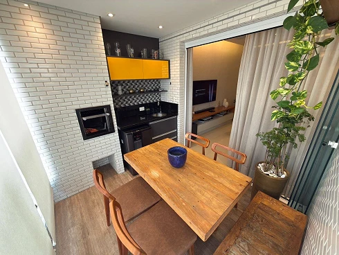 Apartamento de 2 Dormitórios com Varanda com Churrasqueira - Pompéia - Apartamento em Pompéia, Santos - Foto 2