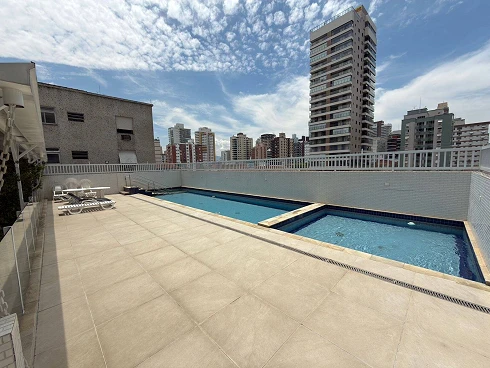 Apartamento de 2 Dormitórios com Varanda com Churrasqueira - Pompéia - Apartamento em Pompéia, Santos - Foto 3