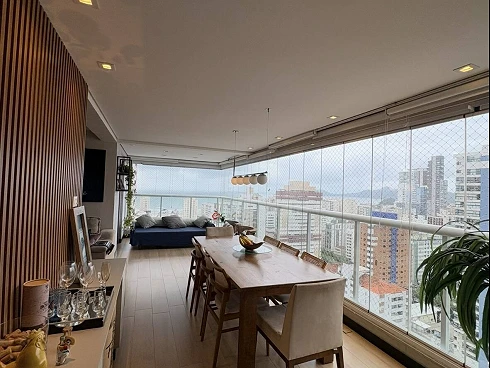 Apartamento Alto Padrão 3 Dormitórios e Varanda Gourmet no Gonzaga - Apartamento em Gonzaga, Santos - Foto 1