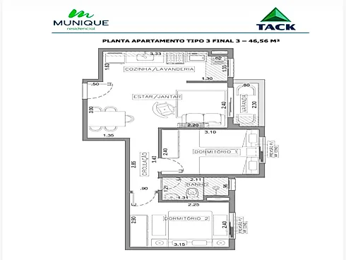 Apartamento 2 Quartos no Residencial Munique - São Paulo - Apartamento em São Paulo, Marília - Foto 2