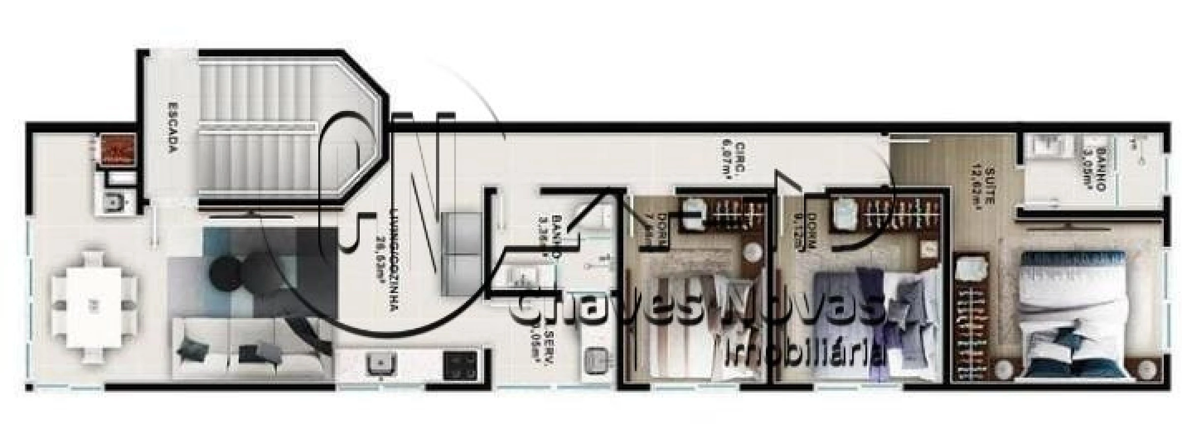 Apartamento em Praia da Pinheira, Palhoça