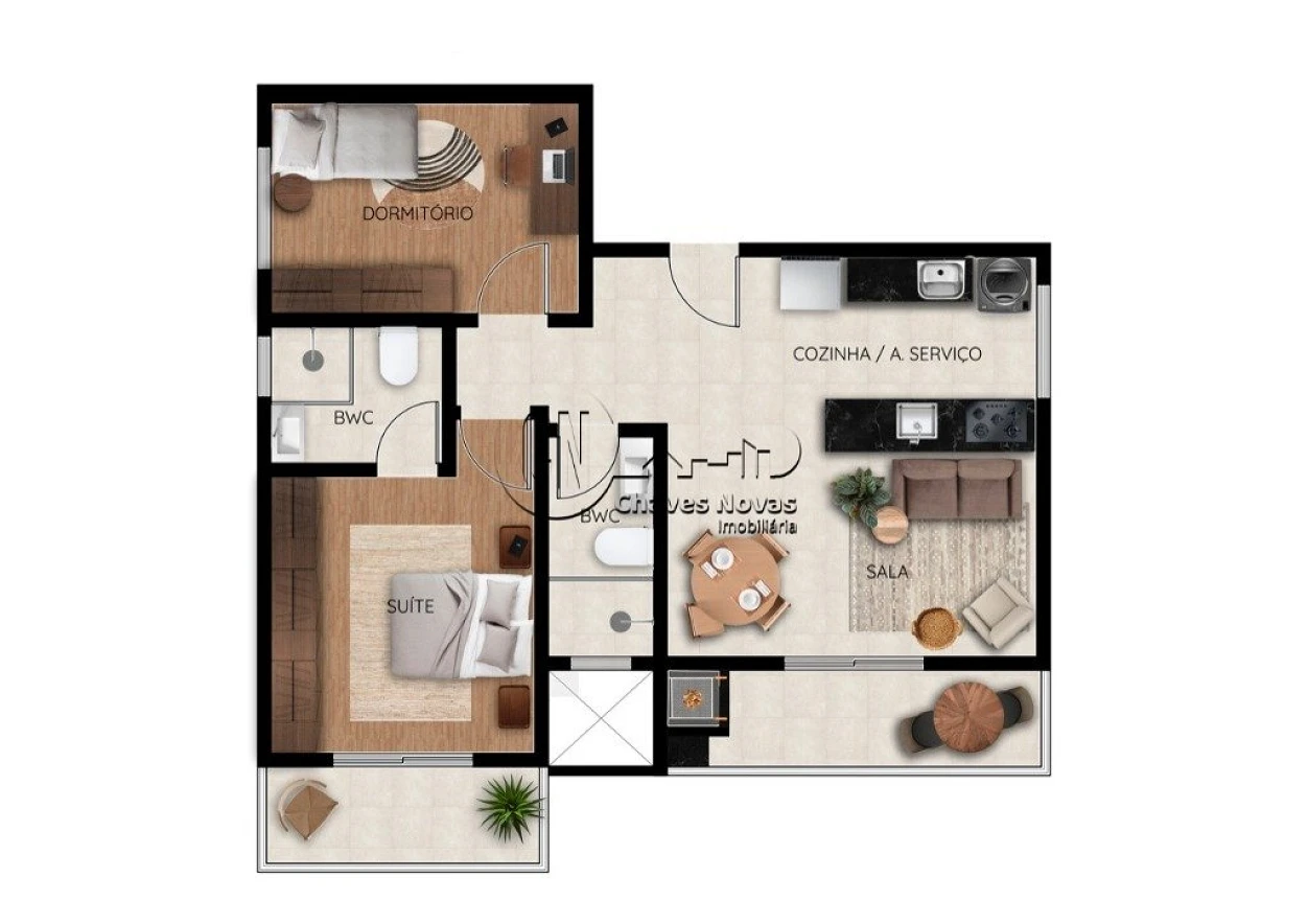 Apartamento em Sertão do Maruim, São José