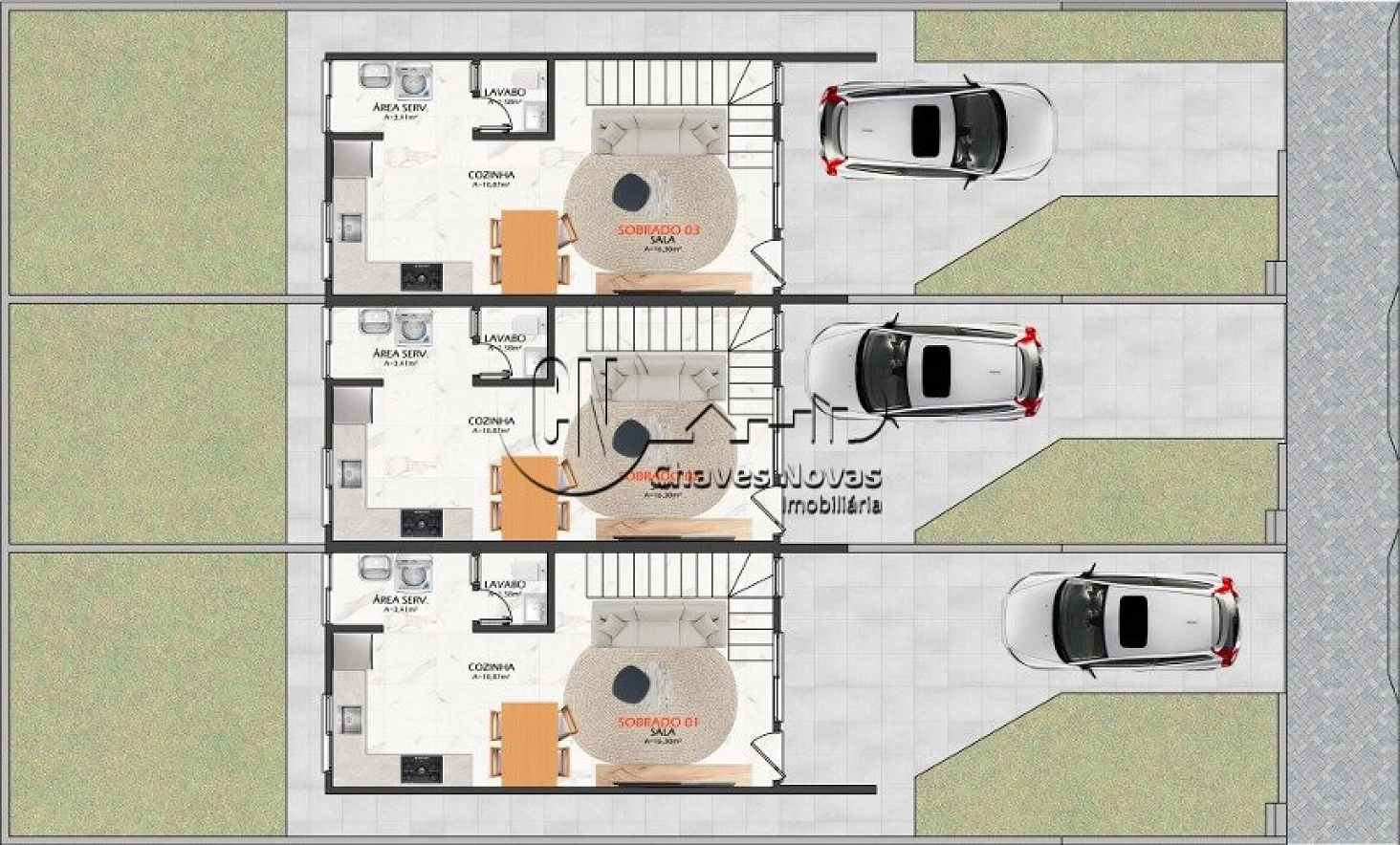 Sobrado geminado em Ponte do Imaruim, Palhoça