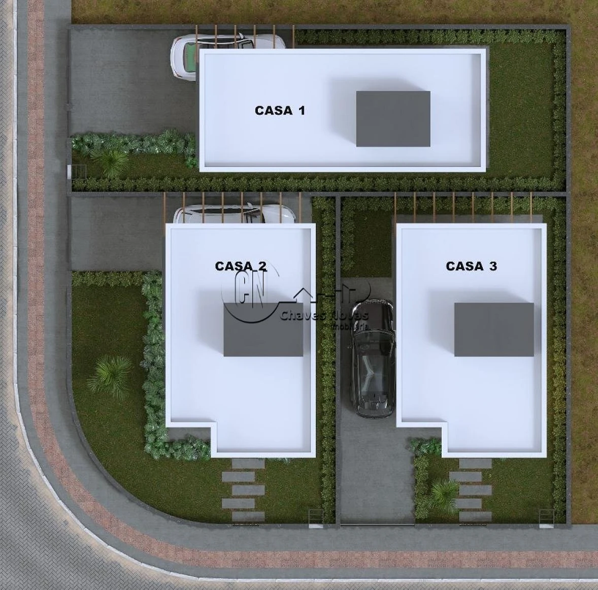 Sobrado geminado em Loteamento Bela Vista, Palhoça