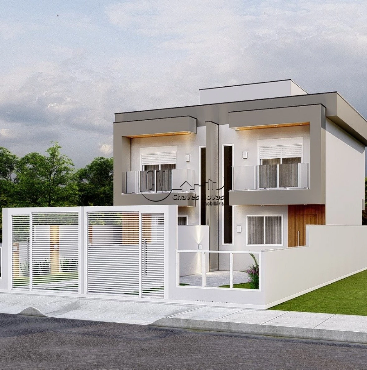 Sobrado geminado em Loteamento Bela Vista, Palhoça