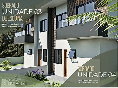 Sobrado Geminado 2 Quartos 7192m² - São Sebastião - Sobrado geminado em São Sebastião, Palhoça - Foto 3