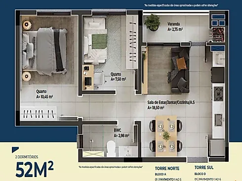 Apartamento 2 Quartos com 1 Suíte e 55m² - Praia Comprida - Foto 23