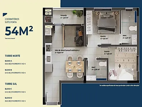 Apartamento 2 Quartos com 1 Suíte e 55m² - Praia Comprida - Foto 19