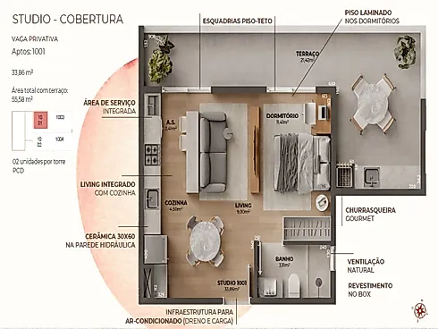 Apartamento 2 Quartos no Vivanti Pedra Branca Home - Pedra Branca - Foto 22