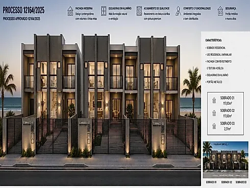 Excelente Sobrados de Frente para a Praia - Apartamento em Nereidas, Guaratuba - Foto 2