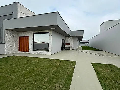 Casa Geminada à Venda em Palhoça/SC - Guarda do Tabuleiro - Casa em Guarda do Cubatão, Palhoça - Foto 1