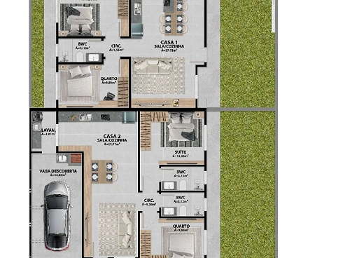 Casa geminada em Forquilhas, São José