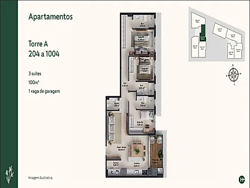 Lançamento Pátio Jardins no Passeio Pedra Branca - Apartamento em Pedra Branca, Palhoça - Foto 3