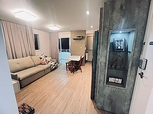 Apartamento no Aririú, com 57m², 2 Quartos e 2 Sacadas - Apartamento em Aririú, Palhoça - Foto 3