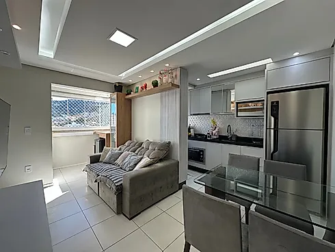 Apartamento Mobiliado na Pedra Branca, com 2 Dormitórios sendo 1 Suíte e Vaga Coberta - Apartamento em Pedra Branca, Palhoça - Foto 2