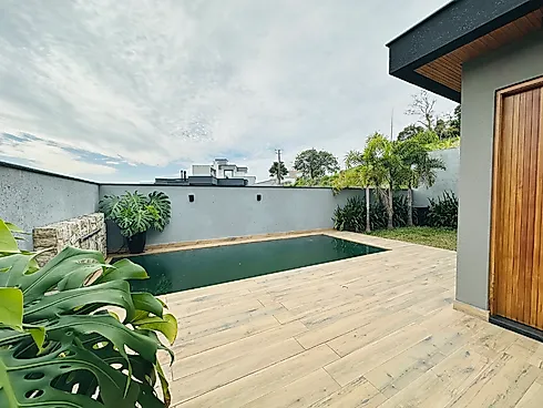 Casa Nova na Pedra Branca, com 192m², 3 Dormitórios com Suíte e Piscina - Casa em Pedra Branca, Palhoça - Foto 5