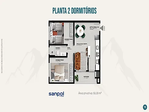 Apartamento em Aririú, Palhoça - Foto 5