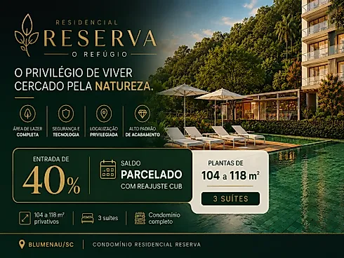 Apartamento 3 Quartos no Residencial Reserva - Vila Nova