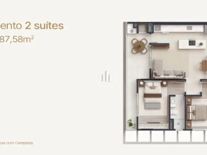 Apartamento em Pedra Branca, Palhoça. 3 quartos, 107m². Imagem 17 de 21