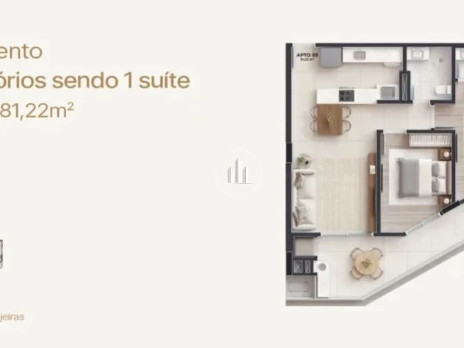 Apartamento em Pedra Branca, Palhoça. 3 quartos, 107m². Imagem 18 de 21