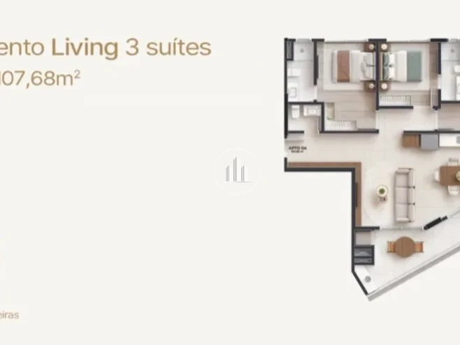 Apartamento em Pedra Branca, Palhoça. 3 quartos, 107m². Imagem 19 de 21