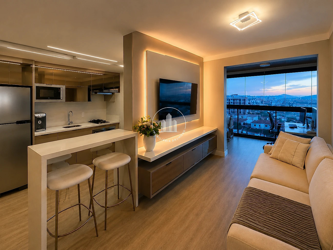 Apartamento em Barreiros, São José. 1 quartos, 66m². Imagem 1 de 31