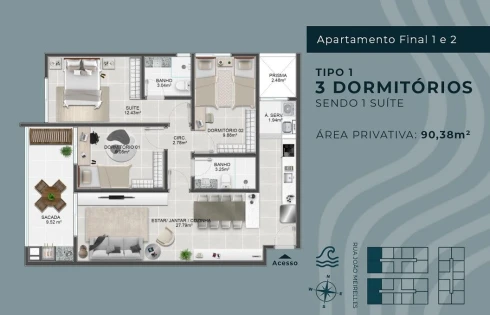 Apartamento em Abraão, Florianópolis