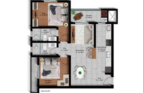 Apartamento em Pedra Branca, Palhoça
