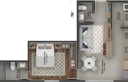 Apartamento em Pedra Branca, Palhoça