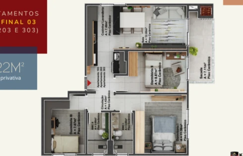 Apartamento em Nova Palhoça, Palhoça