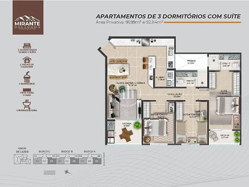 Apartamento em Coqueiros, Florianópolis
