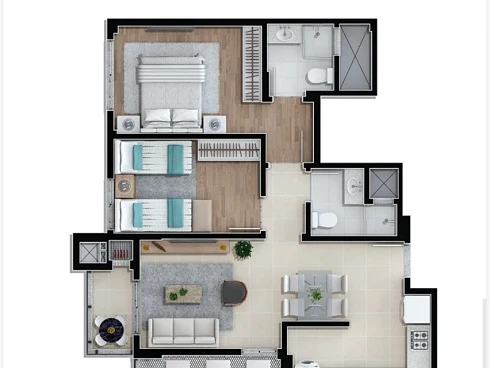 Apartamento em Barreiros, São José