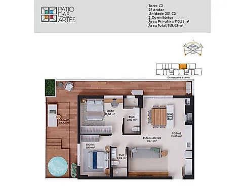 Apartamento em Pedra Branca, Palhoça
