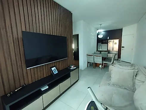 Apartamento com Terraço, 2 Dormitórios 1 Suite e Garagem - Apartamento em Areias, São José - Foto 5