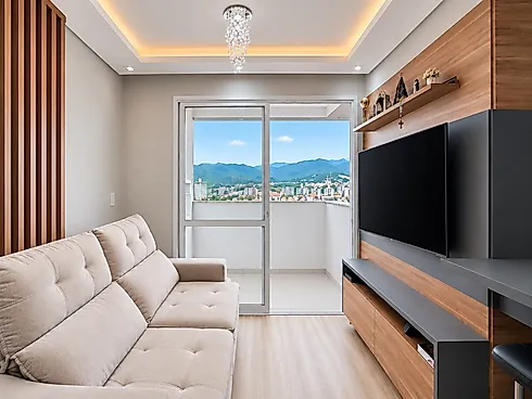 Apartamento 2 Quartos com 1 Suíte e 59m² - Pedra Branca - Apartamento em Pedra Branca, Palhoça - Foto 1