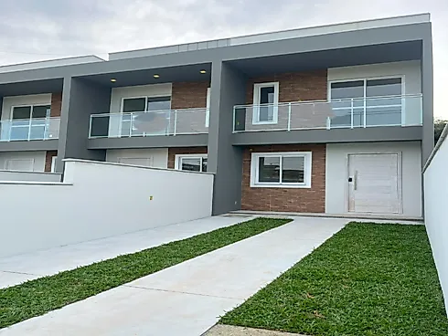 Sobrados em São José, com Área Útil de 80,01 m² Cada Sobrado, Ambos com Área de Lazer Privativa. - Sobrado em Serraria, São José - Foto 2