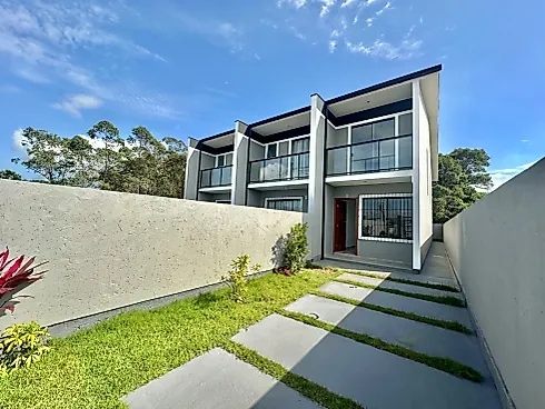 Sobrado Geminado 2 Quartos com 1 Suítes e 104m² - Sertão do Maruim - Sobrado geminado em Sertão do Maruim, São José - Foto 1