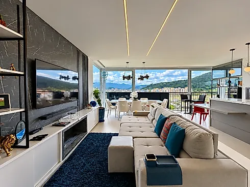 Apartamento Único por Andar, 4 Dormitórios sendo 2 Suítes - Pedra Branca - Apartamento em Pedra Branca, Palhoça - Foto 3