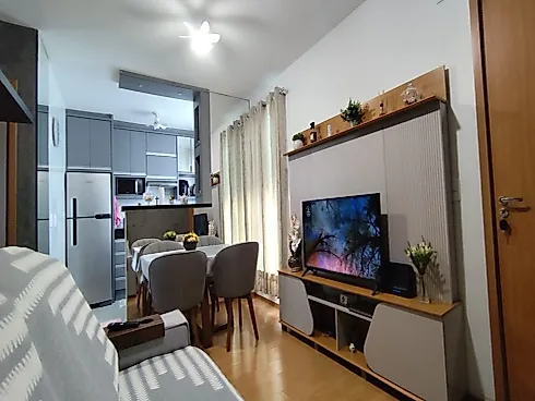 Apartamento Mobiliado de 2 Dormitórios na Serraria - Apartamento em Serraria, São José - Foto 4