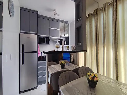Apartamento Mobiliado de 2 Dormitórios na Serraria - Apartamento em Serraria, São José - Foto 5