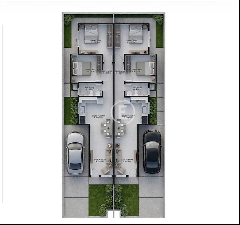 Casa em Forquilhas, São José. 2 quartos, 50m². Imagem 5 de 5