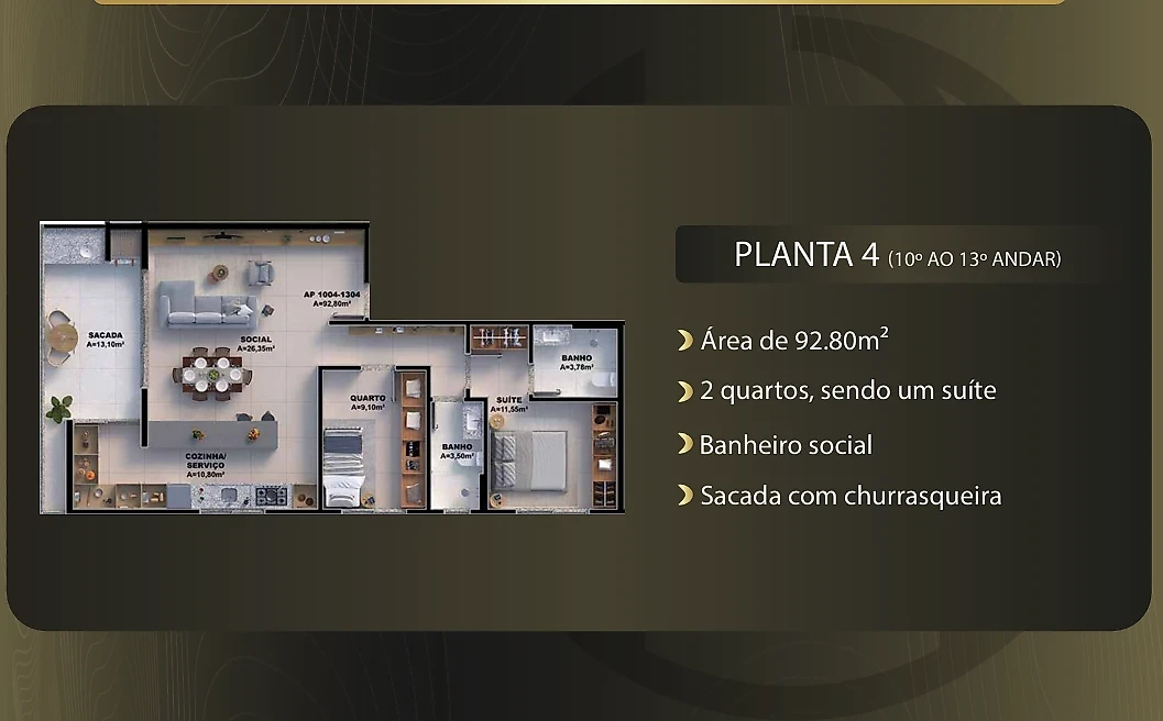 Apartamento em Pedra Branca, Palhoça. 2 quartos, 92m². Imagem 13 de 37