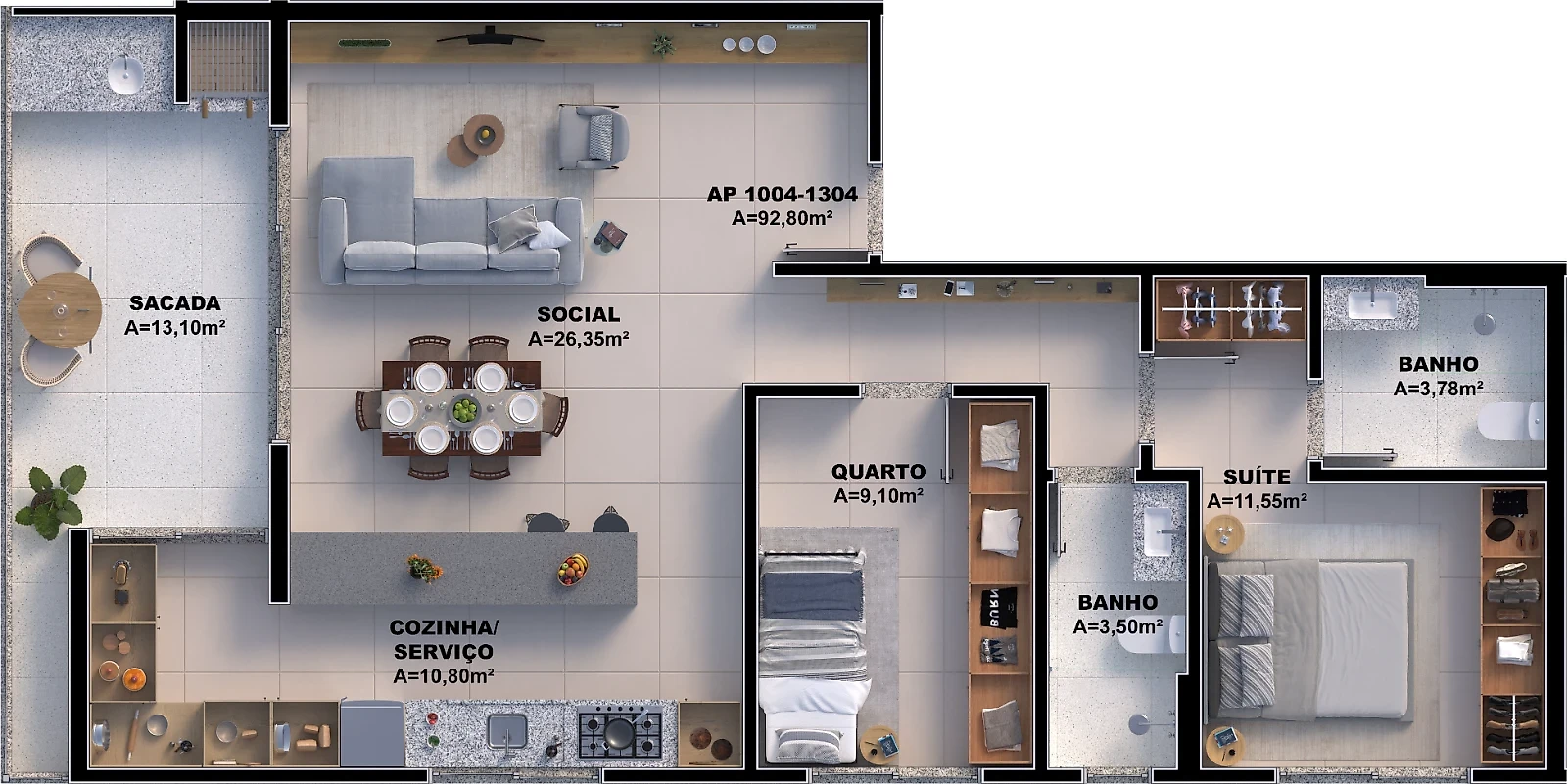 Apartamento em Pedra Branca, Palhoça. 2 quartos, 92m². Imagem 14 de 37