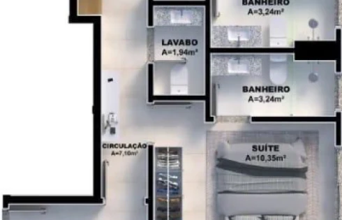 Apartamento em Pedra Branca, Palhoça