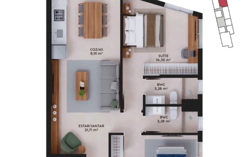 Apartamento em Pedra Branca, Palhoça