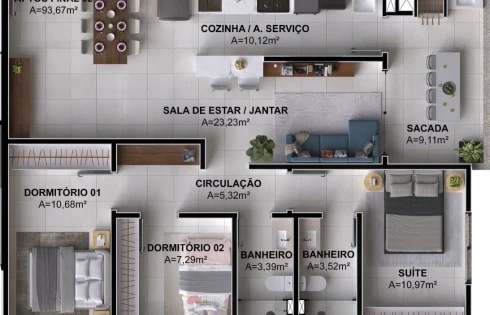 Apartamento em Pagani, Palhoça
