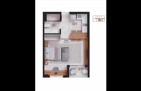 Apartamento em Pedra Branca, Palhoça
